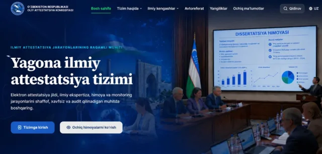 Dissertatsiya himoyasi jarayonlarining to‘liq raqamlashtirilishi ochiqlik va shaffoflikni kafolatlaydi